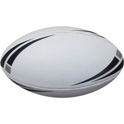 Midi Rugby Ball Black-Silver-White